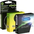 Kondomotheke® Glow Mix Nr. 1 - 3x3 Leuchtkondome leuchten Dunkeln fluoreszierend