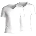 BOSS 2P Cotton Stretch Slim Fit V-Neck T-shirt Weiß Baumwolle Medium Herren