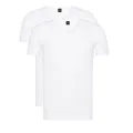 2er Pack BOSS Herren V-Neck T-Shirts Baumwolle Stretch Schwarz oder Weiß