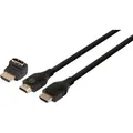 BlueBuilt HDMI Kabel 4K 60 Hz Nylon 3 Meter + 90°-Adapter