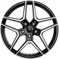 Momo RF06 black matt polish 8.5x20 ET35 - LK5/120 ML72.6 Alufelge schwarz