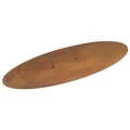 BBQ-Toro Deckel für Feuerschale Ø 80 cm | rund | Rostoptik | Abdeckplatte aus Stahl mit Griff | Schutzabdeckung für Feuerstelle, Garten & Terrasse