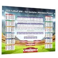hsyomgcs Spielplan 2026 Poster für Deko Fußball WM 2026 – Alle Spiele, Termine & Austragungsorte – Wandplan für Heim & Bar – 42 bestätigte Teams, 6 freie Felder für Play-off-Teilnehmer (A1, 84x60 cm)