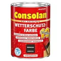 Consolan Wetterschutzfarbe, Deckender Holzschutz für Außen, Kaffeebraun, 750 ml