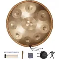 VEVOR Handpan, 55 cm, 9 Noten, D-Moll-Handtrommel, Drum-Instrument mit Schlägeln, 440-Hz-Handpan-Ständer & Tragetasche, Heilende Klangtrommel aus St