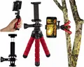 Hama Flex Flexibles Mini-Stativ 14cm Tripod Rot Kamerastativ (Beine mit 360°-Biegung Smartphone-Halterung und für GoPro ActionCam)