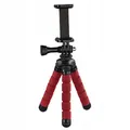 Mini Flex Tripod 2in1 14cm Red for GoPro Smartphone Mount