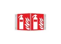 SafetyMarking Brandschutzschild Alu B150xH150 mm Winkel Feuerlöscher langnachleuchtend ; wolk (15.A5030)