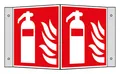 SafetyMarking Brandschutzschild Alu Feuerlöscher Winkelschild 150 x... 15.A5030