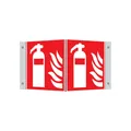 SafetyMarking Brandschutzschild Alu B150xH150 mm Winkel Feuerlöscher