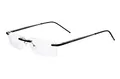 Edison & King Randlose Lesebrille Clarity – EIN Schmuckstück mit Premiumgläsern inkl, Blaufilter (Schwarz, +2,50 dpt)