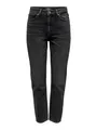 ONLY Damen Onlemily Life Hw Str Ank Dnm Nas997 Noos Jeans, Black Denim, 25W / 30L EU