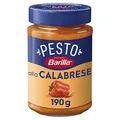 Barilla Pesto alla Calabrese 12x190g | Glutenfreie Italienische Pasta-Sauce mit Paprika, Peperoni, Ricotta, Pecorino Romano und Grana Padano, Nudel-Soße, rotes Pesto
