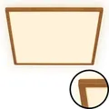 LED Deckenlampe Holz Deckenleuchte Wohnzimmer Indirektes Licht Flach Warmweiß - Braun