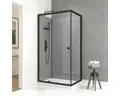Komplettdusche Aurlane Grey Touch 110 x 80 x 215 cm schwarz