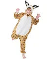Corimori Jumpsuit Flauschiges Luchs-Kostüm für Kinder, Karneval Fasching Kostüm Onesie (2-tlg) Jumpsuit, Pyjama, Fasching, Kigurumi, Tierkostüme, Luchs "Silas"