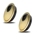 Kabeldurchführung Schreibtisch, WJUAN 2 Stück Edle Bronze Kabeldurchführungen 57-60 mm, Schreibtischkanal für Schreibtische, Büro & Arbeitsplatten, Zinklegierung Material