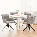 Homestyle4u Esstisch rund Ø 106 cm Weiß Esszimmertisch Holztisch Küchentisch Holz