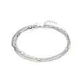 s.Oliver Bracelet - Elegantes Armband aus poliertem Edelstahl - silber - Panzerkette verstellbar bis 21 cm - wasserfest & hautfreundlich