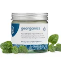 Georganics Fluorid Zahnpasta - 60ml - Pfefferminzgeschmack - Nicht schäumende natürliche Zahnpasta mit Pfefferminzöl - Zertifiziert Cosmos Natural, Vegan und Cruelty Free
