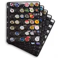 Leuchtturm 305080 Compart Kunststoffhüllen für 42 Kronkorken oder Champagnerdeckel - 5er-Pack, für Grande-Binder