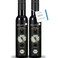 Premium BIO Schwarzkümmelöl – kaltgepresst & ungefiltert – hoher Thymochinongehalt - 100% Nigella sativa aus Ägypten – laborgeprüft & lichtgeschützt im Miron Violettglas (2x250 ml)