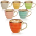 6x Espressotasse - Mokkatassen aus Keramik - Kleine Kaffeetassen für Espresso