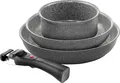 Torre BratpfannenSet und Stieltopf, 20 + 28 cm + Stieltopf 16 cm, Keramikbesc...