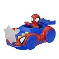 Marvel Spidey und Seine Super-Freunde Spidey Web-Flitzer Spielzeugauto mit Action-Figur (7,6 cm) und Accessoire, Superhelden-Spielzeug für Kinder ab 3 Jahren