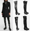 PRADA Stiefel Over-the-knee Platform Boots Overknee Gothic Plateau Schuhe 41