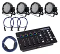 Showlite FLP-144W Scheinwerfer SET inkl. DMX Controller und Kabel (LED-Spots, Lichttechnik, Komplettset, DMX Operator, DMX-Kabel, 1m, 3m)