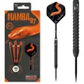 BULL'S Dartpfeil Bull ́s Steeldarts Mamba97, 97% Tungsten, 21g, Schwarz, 97% Tungsten, Kompletter Satz, CNC-Gefräst schwarz