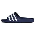 adidas Badelatschen Aqua adilette, blau, rutschfeste EVA-Sohle, Größe 43 2/3