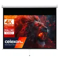 celexon basic Rollo-Leinwand 110" | 240x135 cm 16:9 | ausziehbare Full-HD 4K Beamer-Leinwand für Heimkino oder Büro-Präsentationen | Projektionsleinwand geeignet zur Deckenmontage oder Wandmontage
