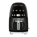 Smeg Kaffeemaschine DCF02BLEU 50er Retro Style, bis 10 Tassen, 1,25 Liter, schwarz, mit Glaskanne
