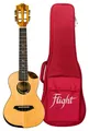 Flight Victoria EQ-A Tenor Ukulele Fichtendecke massiv Double Pickup Bag