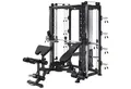 MAXXUS Multipresse 10.1 Kraftstation, Power Rack, Smith Machine, Multistation, Power Cage, (1-tlg), mit Hantelbank, Klimmzug, bis 300 kg, Dip-Station, Kabelzug, Latzug