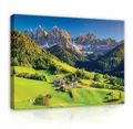80x60cm Leinwandbild Berg Landschaft Natur Wandbild Wohnzimmer Schlafzimmer
