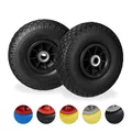 relaxdays 2 x Sackkarrenrad PU 3.00-4 schwarz