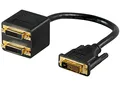 Goobay® DVI Y-Adapter DVI Stecker 24+1 auf 2x DVI Buchse 24+1 Verteiler Splitter