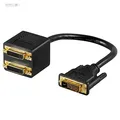 DVI Verteiler Y-Adapter DVI Stecker 24+1 auf 2x DVI Buchse 24+1 Splitter Weiche