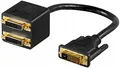 DVI-D Dual Link Kabel Adapter 1x Stecker auf 2x Buchse 0.1m Vergoldet