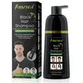 Instant Black Hair Shampoo, Haarfärbeshampoo für Männer & Frauen Einfach zu b...