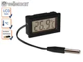 Digitales Einbauthermometer mit Temperaturfühler, Thermometer Innen / Außen