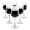 alpina Weingläser Set Kunststoff 6 Stück - 200ml Plastik Weingläser - Weinglas mit Kristalleffekt - Plastikbecher Mehrweg - Geeignet für Softdrinks, Rot- und Weißwein - Handwaschbar - Transparent