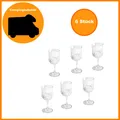 Camping Weinglas - Rotweinglas - Kunststoff Glas Kelch - 200ml - 6er SET  6Stück