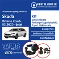 Für SKODA Octavia Kombi IV Typ NX5 / PV5 20- AHK schwenkbar +7pol sp. E-Satz TOP