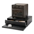 YAMAZAKI Tower Auszieh-Ablage mit Schublade für die Küchenzeile -Aufbewahrungsregal für Arbeitsplatte - 39.3-64 x 45 x 13,5 cm, Japanisches Design, schwarz