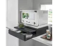 Yamazaki Küchenregal Tower Ausziehtablett und Schublade für die Arbeitsplatte Metall, platzsparend, für mehr Stauraum in der kleinen Küche