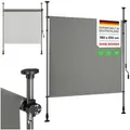 STEELSØN Senkrechtmarkise Serelia, Sichtschutz, Windschutz, Sonnenschutz (150x310 cm, Grau) Vertikalmarkise wetterfest, Klemmmarkise ohne Bohren grau 150 cm